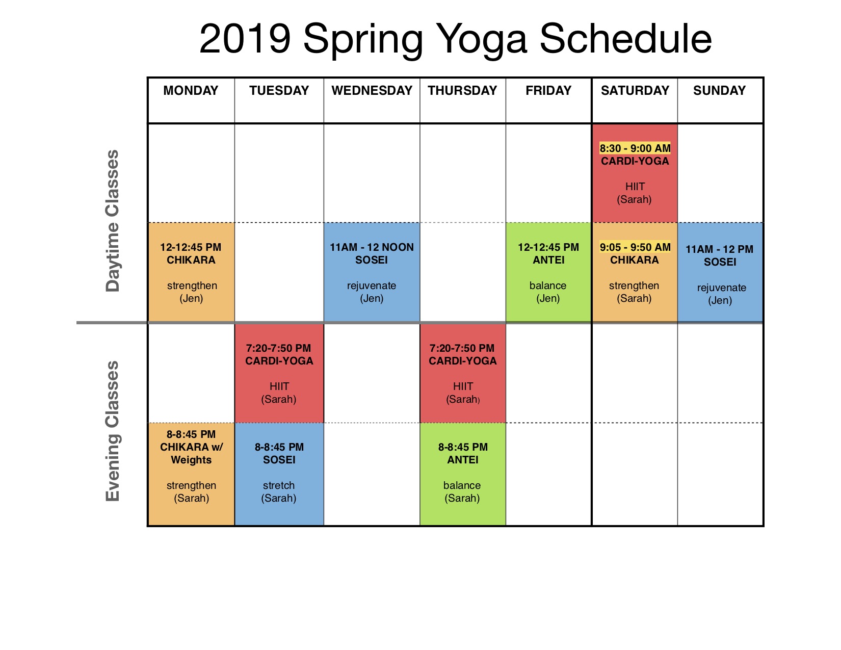 spring schedule 2019 JPEG | EvolveAll